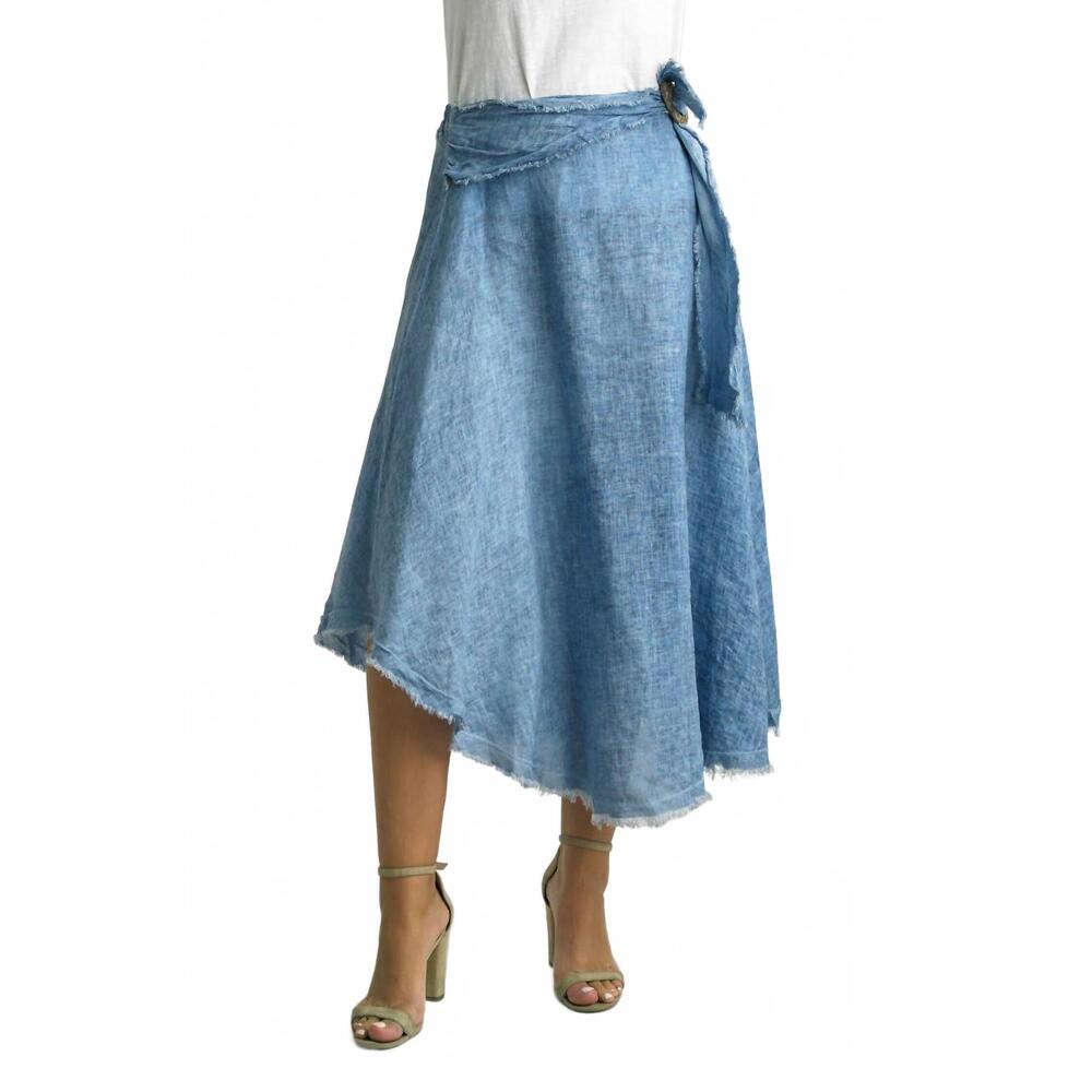 NEW TEMPO PARIS washable skirt in denim